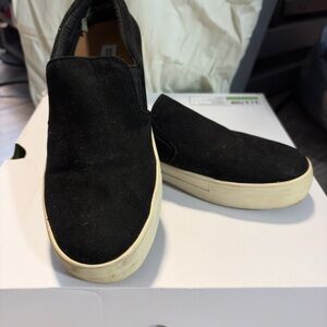 Steve Madden Black Canvas Slip-On Loafers